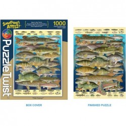 Jigsaw Puzzle | "Fish Frenzy!" | Something's Amiss! Series | 1000 Pieces | Fishing Outdoors Family Pastime $54.22 Jigsaw Puzzles