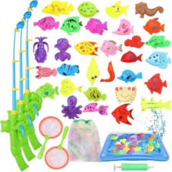 Magnetic Fishing Toys for Kids Ages 4-8 Fishing Game Pool Toys for Kiddie Pool 3-4 Yeas 40pcs Floating Bath Fishing Toys for ...