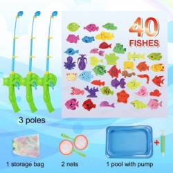 Magnetic Fishing Toys for Kids Ages 4-8 Fishing Game Pool Toys for Kiddie Pool 3-4 Yeas 40pcs Floating Bath Fishing Toys for ...