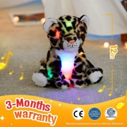 Musical LED Cheetah Plush Light up Leopard Stuffed Animals Night Light Companion Bedtime Jungle Toys Glow Afraid of Dark 10’’...