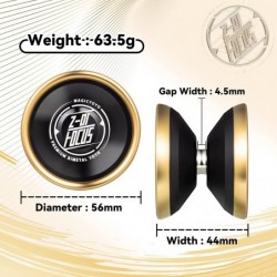 Z01 Focus Bimetal Yoyo Professional Unresponsive Yoyo for Pros Professional Aluminum Alloy Yo yo + Stainless Steel Ring 10yoy...