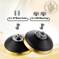 Z01 Focus Bimetal Yoyo Professional Unresponsive Yoyo for Pros Professional Aluminum Alloy Yo yo + Stainless Steel Ring 10yoy...