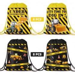 16 PCS Construction Party Bags Construction party supplies Construction Theme Goodie Favor Bags For Boys Construction Theme B...