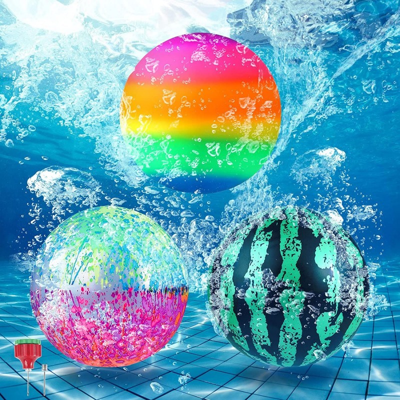 3 Pieces Pool Balls for Swimming Pool 8.6 Inch Underwater Toys Ball Game Swimming Accessories for Teens and Adults Under Wate...