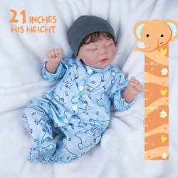 Lifelike Reborn Baby Dolls - 21-Inch Soft Body Realistic-Newborn Baby Dolls Real Life Baby Dolls Sleeping Reborn Boy with Gif...