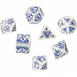 Q WORKSHOP Pathfinder Reign of Winter Rpg Ornamented Dice Set 7 Polyhedral Pieces $28.56 Game Accessories