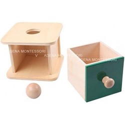 Wooden Object Permanence Box with Drawer Imbucare Box w/ Ball Montessori Materials $33.80 Early Development & Activity Toys