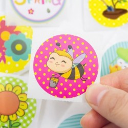 Spring Stickers for Kids 200Pcs Perforated Roll Sticker Prize Reward for Easter Family School Party Favor $17.00 Kids' Stickers