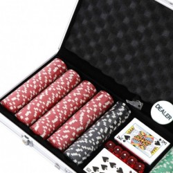 500 Piece Poker Chip Set 11.5 Gram Dice Style Clay Casino Poker Chips w/Aluminum Case Cards Dices Blind Button for Texas Hold...