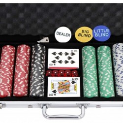 500 Piece Poker Chip Set 11.5 Gram Dice Style Clay Casino Poker Chips w/Aluminum Case Cards Dices Blind Button for Texas Hold...