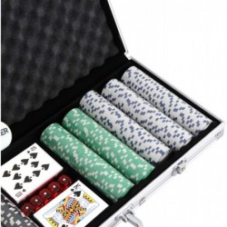 500 Piece Poker Chip Set 11.5 Gram Dice Style Clay Casino Poker Chips w/Aluminum Case Cards Dices Blind Button for Texas Hold...