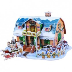 Christmas 3D Puzzle Dollhouse Paper Board Colorful Snow House 3D Jigsaw Puzzles for DIY Birthday Gifts Boys Girls Christmas $...