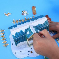 Christmas 3D Puzzle Dollhouse Paper Board Colorful Snow House 3D Jigsaw Puzzles for DIY Birthday Gifts Boys Girls Christmas $...