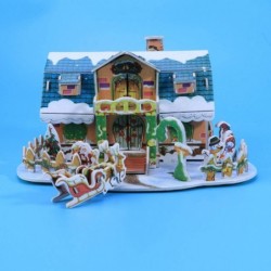 Christmas 3D Puzzle Dollhouse Paper Board Colorful Snow House 3D Jigsaw Puzzles for DIY Birthday Gifts Boys Girls Christmas $...