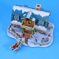 Christmas 3D Puzzle Dollhouse Paper Board Colorful Snow House 3D Jigsaw Puzzles for DIY Birthday Gifts Boys Girls Christmas $...