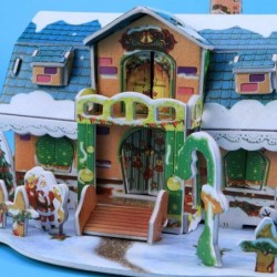 Christmas 3D Puzzle Dollhouse Paper Board Colorful Snow House 3D Jigsaw Puzzles for DIY Birthday Gifts Boys Girls Christmas $...