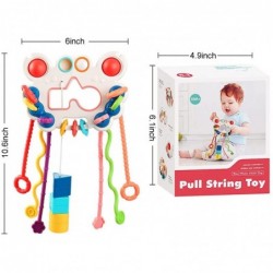 Montessori Toys for 18M+ Toddlers Baby Sensory Toys Silicone Pull String Activity Toy Babies Travel Toys Fine Motor Skills To...