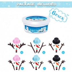 6 Pack Christmas Craft Kit Snowman DIY Craft Christmas Air Dry Modeling Clay Build Snowman Decorating Kit Christmas Snowman G...