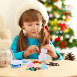 6 Pack Christmas Craft Kit Snowman DIY Craft Christmas Air Dry Modeling Clay Build Snowman Decorating Kit Christmas Snowman G...