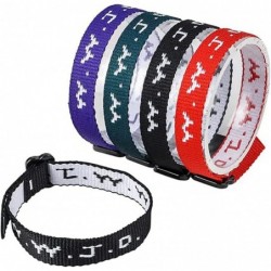 Colorful W.W.J.D. Webbing Bracelets (12 Pack) (“What would Jesus do?”) Colors: black army green purple bright red Religious C...