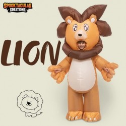 Lion Inflatable Costume for Kids 7-10 Full-Body Air Blow Up Funny Costume $60.07 Kids' Costumes