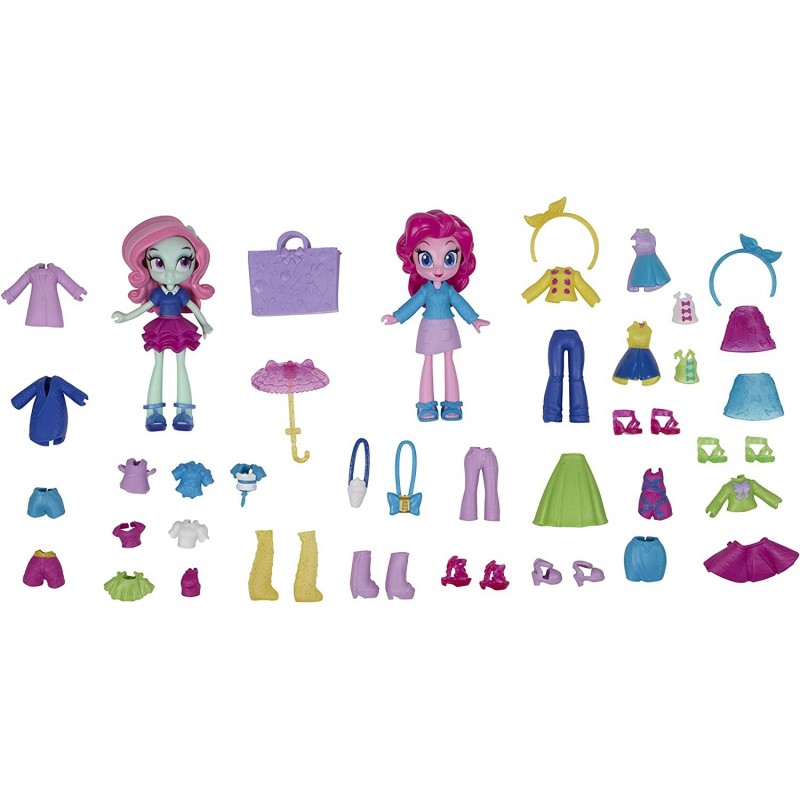 Equestria Girls Fashion Squad Pinkie Pie and Minty Mini Doll Set -- 2 Toy Dolls and Over 40 Fashion Accessories $78.49 Dolls