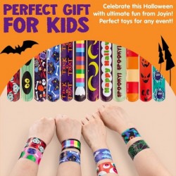 120 PCS Halloween Slap Bracelets Party Favors for Kids - 24 Designs Bracelets for Halloween Decorations Halloween Treat Bag S...