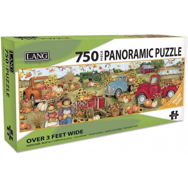 Harvest Truck 750 Piece Panoramic Jigsaw Puzzle $25.86 Jigsaw Puzzles