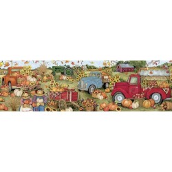 Harvest Truck 750 Piece Panoramic Jigsaw Puzzle $25.86 Jigsaw Puzzles