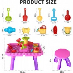 Kids Sand Water Table 27 Pcs Summer Toys Beach Play Table Sand Molds Beach Tool Kit Outdoor Toys Sandbox Toy Sensory Table fo...