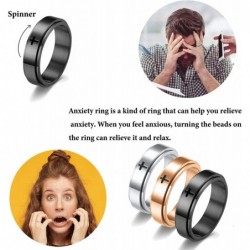 Spinner Ring for Anxiety Simple Fidget Band Ring Anxiety Ring for Women Cross Ring for Men Black Gold Silver Stress Relief Ri...