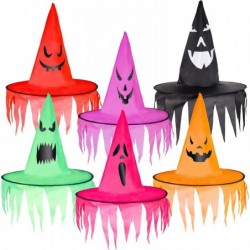 6 Pieces Halloween Decorations Witch Hat- Hanging Witch Hat Costume Witch Hat Witch Costume Accessories for Halloween Indoor ...