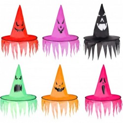 6 Pieces Halloween Decorations Witch Hat- Hanging Witch Hat Costume Witch Hat Witch Costume Accessories for Halloween Indoor ...