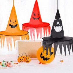 6 Pieces Halloween Decorations Witch Hat- Hanging Witch Hat Costume Witch Hat Witch Costume Accessories for Halloween Indoor ...