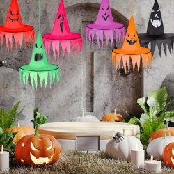 6 Pieces Halloween Decorations Witch Hat- Hanging Witch Hat Costume Witch Hat Witch Costume Accessories for Halloween Indoor ...