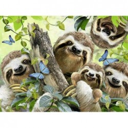 Jigsaw Puzzle 300 Piece Sloth Family Interactive Fun for Kids and Adults Sturdy Tight Fitting Pieces Boxed Puzzle $16.19 Jigs...