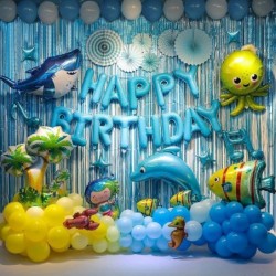 Ocean Theme Birthday Party Decorations - Baby Shark Birthday Decorations Under the Sea Birthday Party Decorations Baby Shark ...