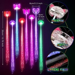 96 Pieces Led Light Up Party Toys Glow in The Dark Party Favors 48 Pcs Led Hair Accessories Light Up Hair Clips and 48 Pcs Fl...