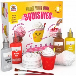 Food Paint Your Own Squishies Kit - DIY Squishies for Girls Kids Boys. Stress Relief Slow Rising Blank Squishy Painting Kit. ...