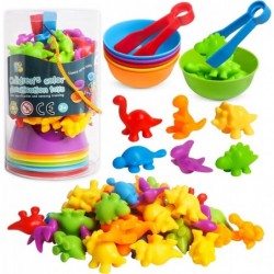 Color Sorting and Counting Dinosaurs Toys for Toddlers 3 5 4 Years Old Preschool Matching Learning Educational Game Montessor...