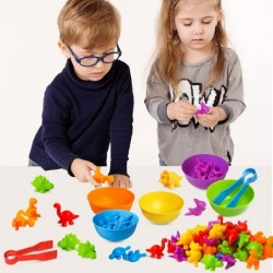 Color Sorting and Counting Dinosaurs Toys for Toddlers 3 5 4 Years Old Preschool Matching Learning Educational Game Montessor...