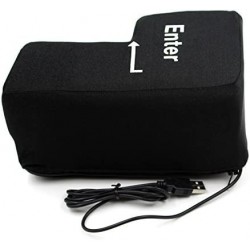 USB Big Enter Key Relieve Stress Plush Toy Throw Table Pillow Toys Anti-Stress Relief Super Size Stuffer Accent Desktop Foam ...