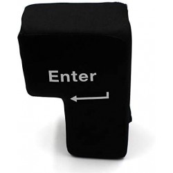 USB Big Enter Key Relieve Stress Plush Toy Throw Table Pillow Toys Anti-Stress Relief Super Size Stuffer Accent Desktop Foam ...