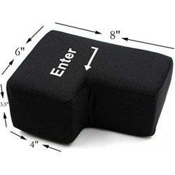 USB Big Enter Key Relieve Stress Plush Toy Throw Table Pillow Toys Anti-Stress Relief Super Size Stuffer Accent Desktop Foam ...