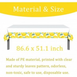 2Pcs Yellow Lemon Citrus Fruit Party Decorations Table Covers - Summer Tropical Lemonade Lemons Baby Shower Birthday Party De...