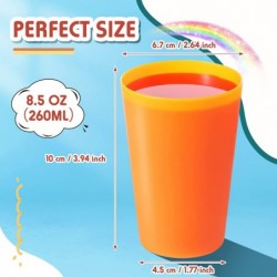 54 Pieces Kids Cups Plastic Cups 8.5 oz Reusable Cups Kids Drinking Cups Stackable Plastic Tumblers Colorful Cups Set Water G...