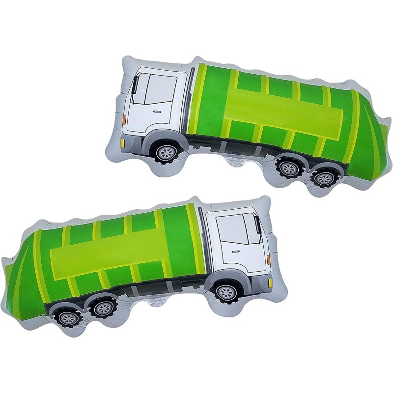 Garbage Truck Balloon - 2 Large Trash Truck Foil Balloons - Garbage Truck Birthday Party Supplies - Perfect for Birthday Part...