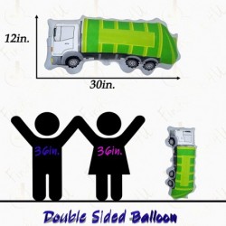 Garbage Truck Balloon - 2 Large Trash Truck Foil Balloons - Garbage Truck Birthday Party Supplies - Perfect for Birthday Part...