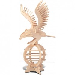 3D Puzzle Eagle Wood Craft Construction Model Kit Fun Unique & Educational DIY Wooden Toy Assemble Model Unfinished Crafting ...