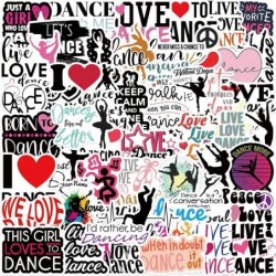 52PCS Dancing Stickers Water Bottles Laptop Car Decal - Perfect Dancer Gifts for Girls and Teenagers $17.02 Kids' Stickers